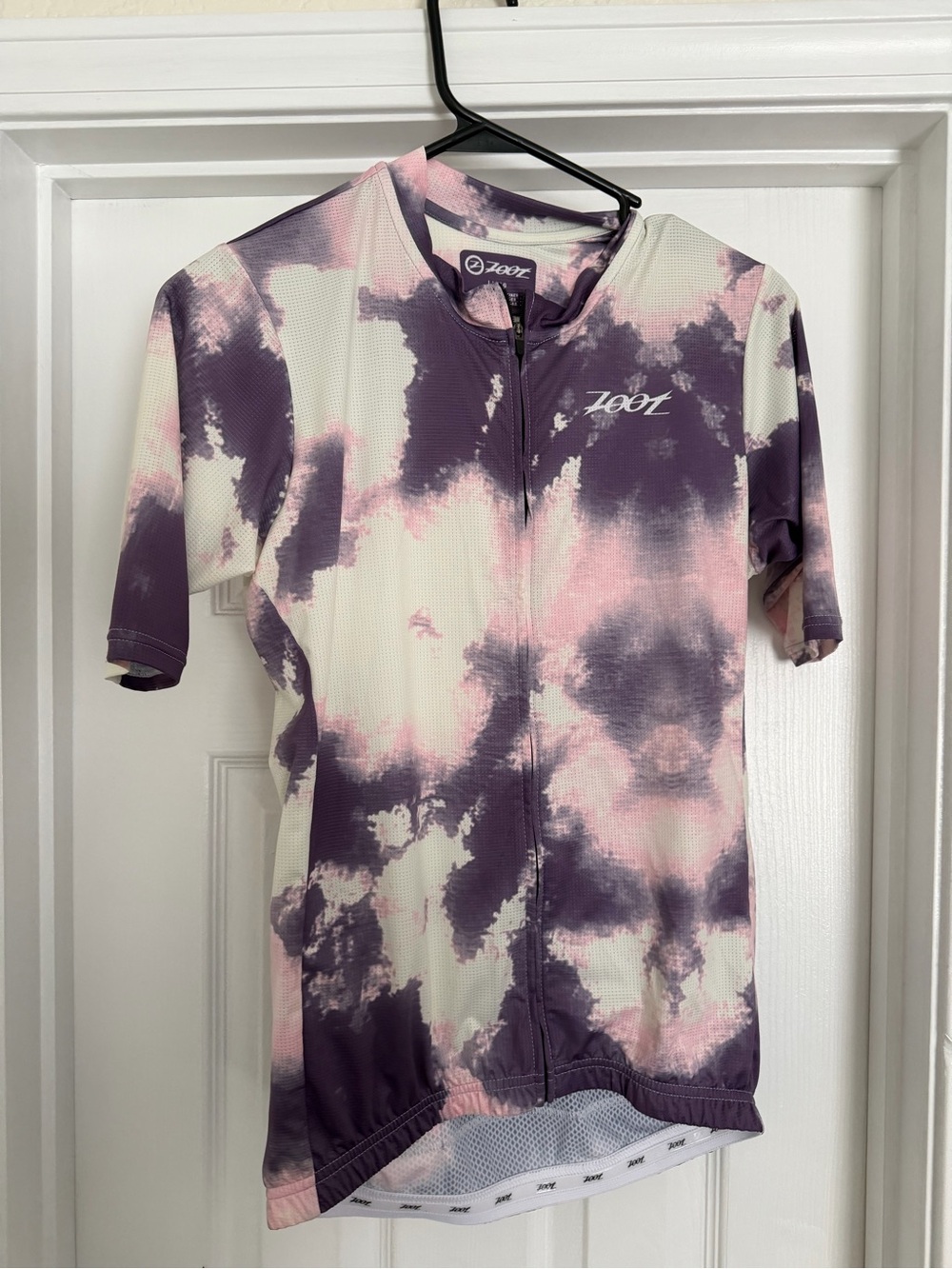 Zoot Tie-Dye Short Sleeve Cycling Jersey in Purple, Pink & Cream